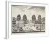 Wallenstein Garden with Prague Castle in Background (Czechoslovakia), English, 18th Century-null-Framed Giclee Print