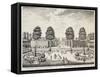 Wallenstein Garden with Prague Castle in Background (Czechoslovakia), English, 18th Century-null-Framed Stretched Canvas