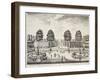 Wallenstein Garden with Prague Castle in Background (Czechoslovakia), English, 18th Century-null-Framed Giclee Print