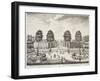 Wallenstein Garden with Prague Castle in Background (Czechoslovakia), English, 18th Century-null-Framed Giclee Print