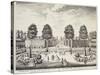 Wallenstein Garden with Prague Castle in Background (Czechoslovakia), English, 18th Century-null-Stretched Canvas