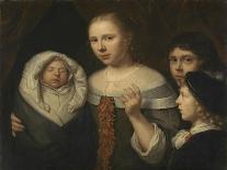 Portrait of a Young Woman with Three Children-Wallerant Vaillant-Art Print