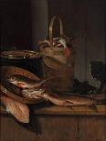 Still Life with Fish and a Cat, C. 1650-1660-Wallerant Vaillant-Framed Giclee Print