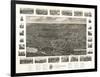 Wallingford, Connecticut - Panoramic Map-Lantern Press-Framed Art Print