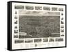 Wallingford, Connecticut - Panoramic Map-Lantern Press-Framed Stretched Canvas