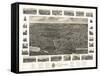 Wallingford, Connecticut - Panoramic Map-Lantern Press-Framed Stretched Canvas