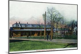Wallingford, Connecticut - Railroad Station View-Lantern Press-Mounted Art Print