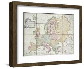 Wallis's New Map of Europe Divided into its Empires Kingdoms &C, 1789-English School-Framed Giclee Print