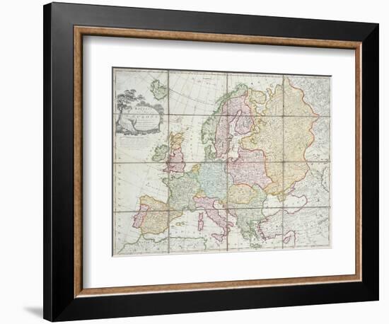 Wallis's New Map of Europe Divided into its Empires Kingdoms &C, 1789-English School-Framed Giclee Print