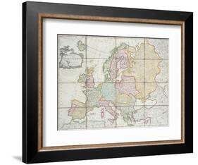 Wallis's New Map of Europe Divided into its Empires Kingdoms &C, 1789-English School-Framed Giclee Print