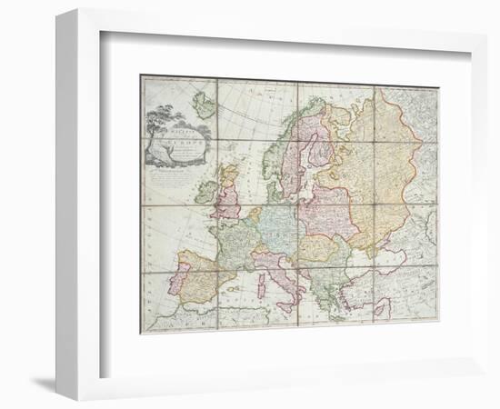 Wallis's New Map of Europe Divided into its Empires Kingdoms &C, 1789-English School-Framed Giclee Print