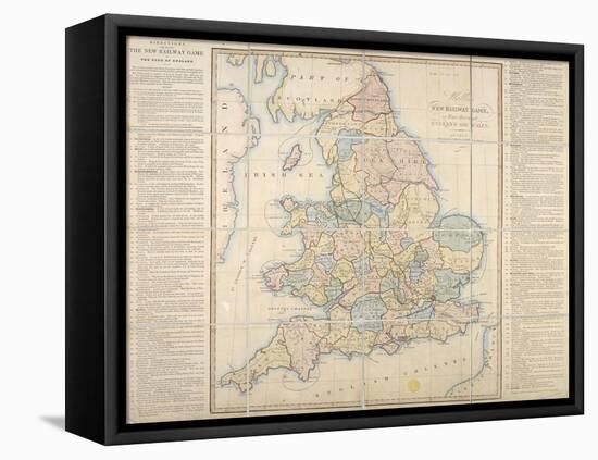 Wallis's New Railway Game, or Tour Through England and Wales, 1830-E. Wallis-Framed Stretched Canvas