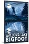 Wallowa Lake, Oregon - Bigfoot-Lantern Press-Mounted Art Print