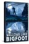 Wallowa Lake, Oregon - Bigfoot-Lantern Press-Stretched Canvas