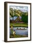 Wallowa Lake, Oregon, View of the Lodge and Lake-Lantern Press-Framed Art Print