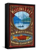 Wallowa Lake, Oregon-Lantern Press-Framed Stretched Canvas