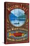 Wallowa Lake, Oregon-Lantern Press-Stretched Canvas