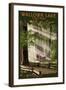 Wallowa Lake State Park, Oregon - Deer and Fawn-Lantern Press-Framed Art Print