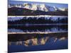 Wallowa Range reflects in lake, Wallowa Lake, Oregon, USA-Charles Gurche-Mounted Photographic Print