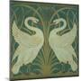 Wallpaper Design For Panel of Swan, Rush and Iris-Walter Crane-Mounted Giclee Print