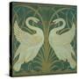 Wallpaper Design For Panel of Swan, Rush and Iris-Walter Crane-Stretched Canvas