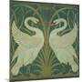 Wallpaper Design For Panel of Swan, Rush and Iris-Walter Crane-Mounted Giclee Print