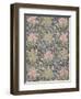 Wallpaper design with Tulips, Daisies and Honeysuckle-William Morris-Framed Giclee Print