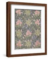 Wallpaper design with Tulips, Daisies and Honeysuckle-William Morris-Framed Giclee Print