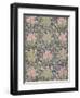 Wallpaper design with Tulips, Daisies and Honeysuckle-William Morris-Framed Giclee Print