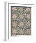 Wallpaper design with Tulips, Daisies and Honeysuckle-William Morris-Framed Giclee Print