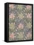 Wallpaper design with Tulips, Daisies and Honeysuckle-William Morris-Framed Stretched Canvas