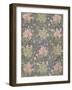 Wallpaper design with Tulips, Daisies and Honeysuckle-William Morris-Framed Giclee Print