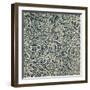 Wallpaper with Navy Blue Seaweed Style Design-William Morris-Framed Giclee Print