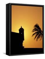 Walls and Forts Built Around the Old City, Cartagena, Colombia-Greg Johnston-Framed Stretched Canvas