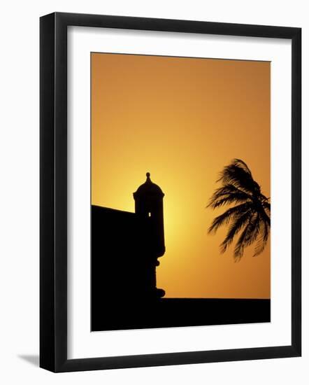 Walls and Forts Built Around the Old City, Cartagena, Colombia-Greg Johnston-Framed Photographic Print