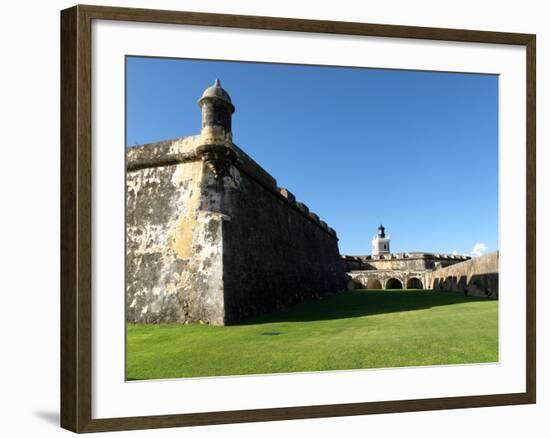 Walls and Moat of El Morro Fort, San Juan-George Oze-Framed Photographic Print