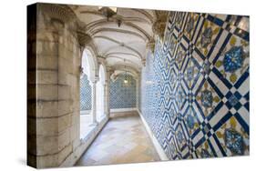 Walls Covered in Beautuful Azelejo Tiles on Display at the National Azulejo Museum in Lisbon-Alex Treadway-Stretched Canvas