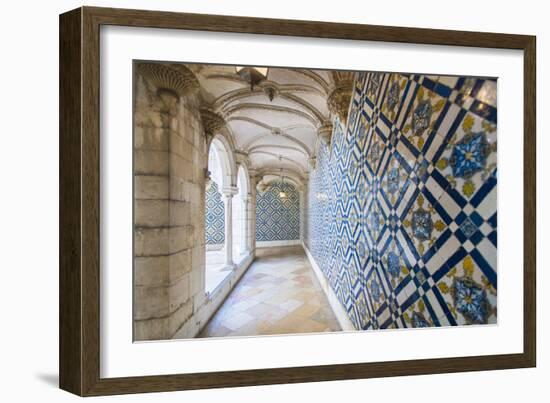 Walls Covered in Beautuful Azelejo Tiles on Display at the National Azulejo Museum in Lisbon-Alex Treadway-Framed Photographic Print