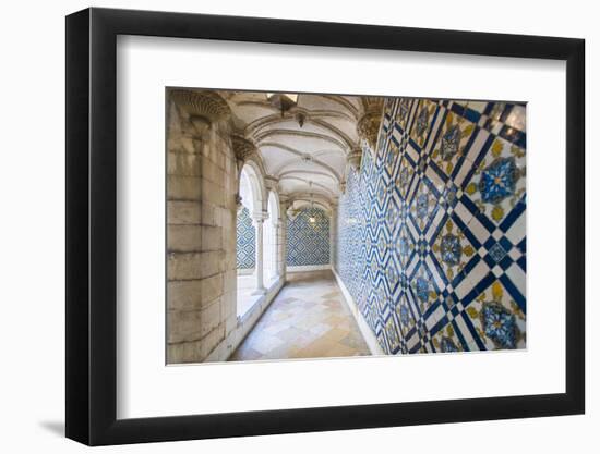 Walls Covered in Beautuful Azelejo Tiles on Display at the National Azulejo Museum in Lisbon-Alex Treadway-Framed Premium Photographic Print
