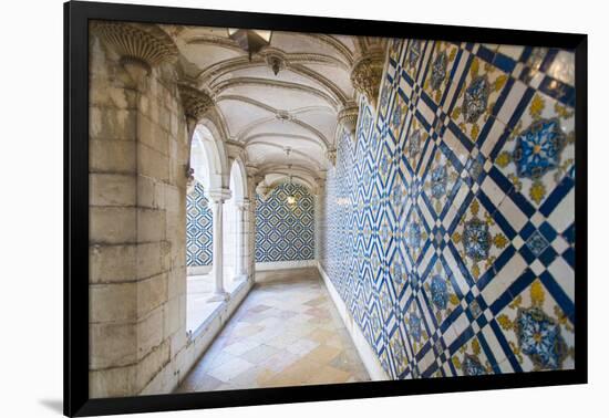 Walls Covered in Beautuful Azelejo Tiles on Display at the National Azulejo Museum in Lisbon-Alex Treadway-Framed Photographic Print