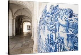 Walls Covered in Beautuful Azelejo Tiles on Display at the National Azulejo Museum in Lisbon-Alex Treadway-Stretched Canvas