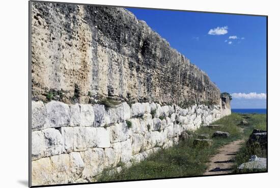 Walls Dating from the Roman Empire in Ampurias-null-Mounted Giclee Print