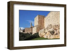 Walls of Ancient Jerusalem. Serene Autumn Day, a Sunset-kavram-Framed Photographic Print