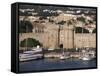 Walls of Old Town from Harbour, Rhodes, Dodecanese Islands, Greece-Ken Gillham-Framed Stretched Canvas