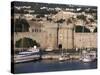 Walls of Old Town from Harbour, Rhodes, Dodecanese Islands, Greece-Ken Gillham-Stretched Canvas