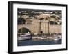 Walls of Old Town from Harbour, Rhodes, Dodecanese Islands, Greece-Ken Gillham-Framed Photographic Print