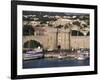 Walls of Old Town from Harbour, Rhodes, Dodecanese Islands, Greece-Ken Gillham-Framed Photographic Print