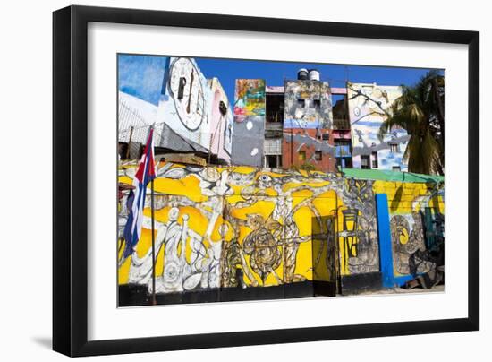 Walls Painted with Afro-Caribbean Art-Lee Frost-Framed Photographic Print