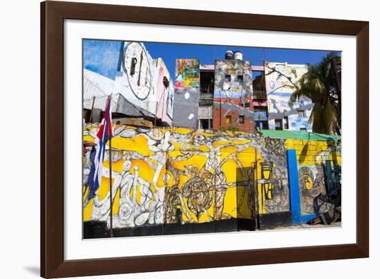 Walls Painted with Afro-Caribbean Art-Lee Frost-Framed Photographic Print