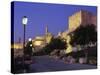 Walls Promenade and Tower of David at Dusk, Jerusalem, Israel, Middle East-Simanor Eitan-Stretched Canvas